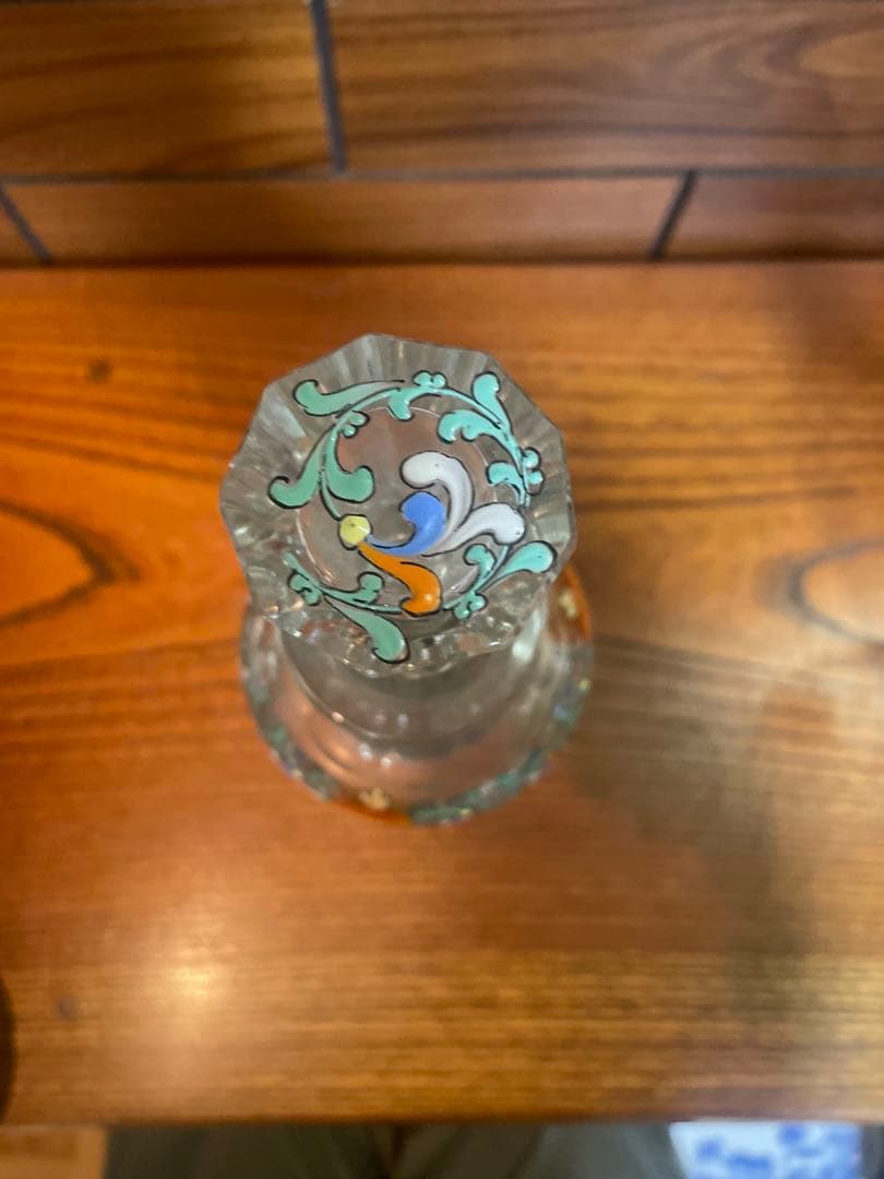 雨宮喜能登 窯彩硝子 デカンタ クリスタルガラス