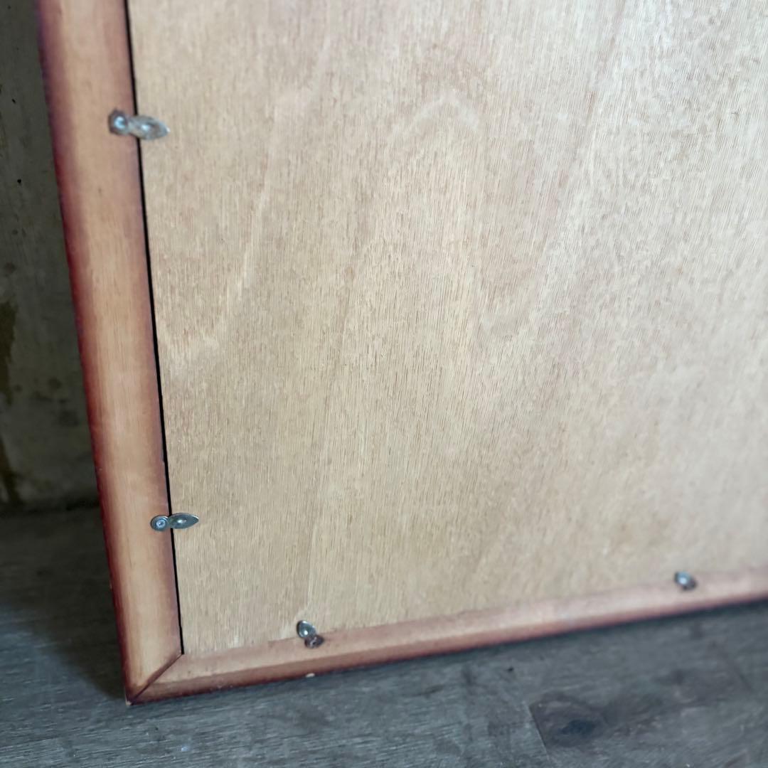 ニューステンドグラスパネル 帆船 ヨット ヴィンテージ 額装 現状品