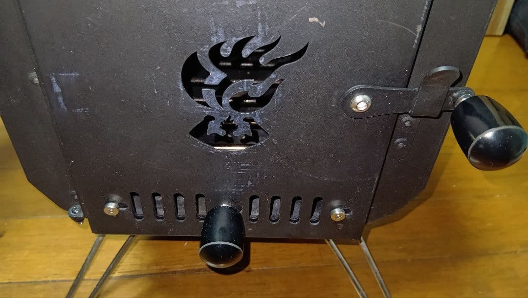 折りたたみ薪ストーブ ブラック 収納袋 煙突