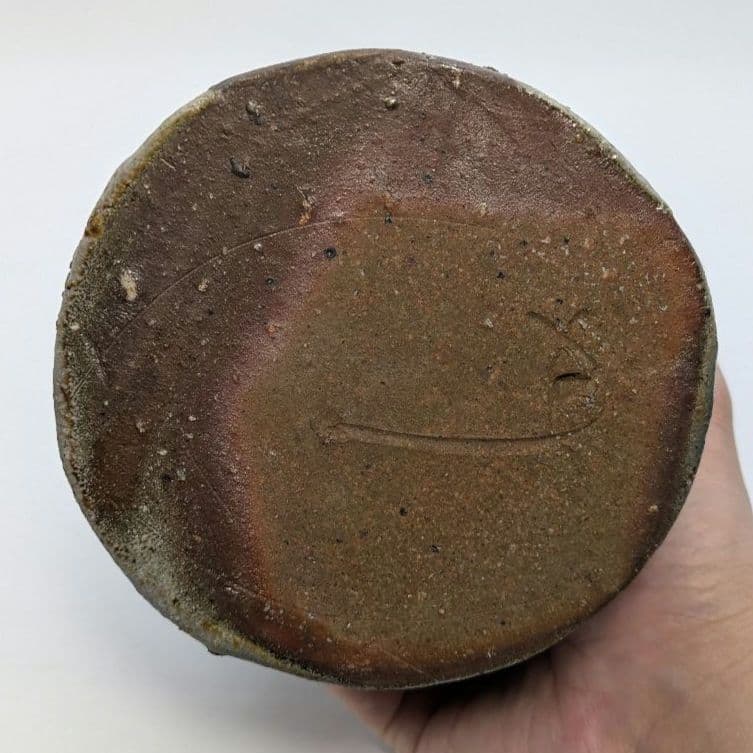 岡山県重要無形文化財 藤原建 備前焼 花入 共箱共布 花器 花瓶