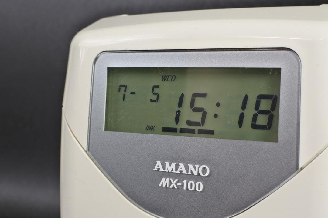 ☆清掃済 美品 AMANO タイムレコーダー MX-100 タイムカード20枚付