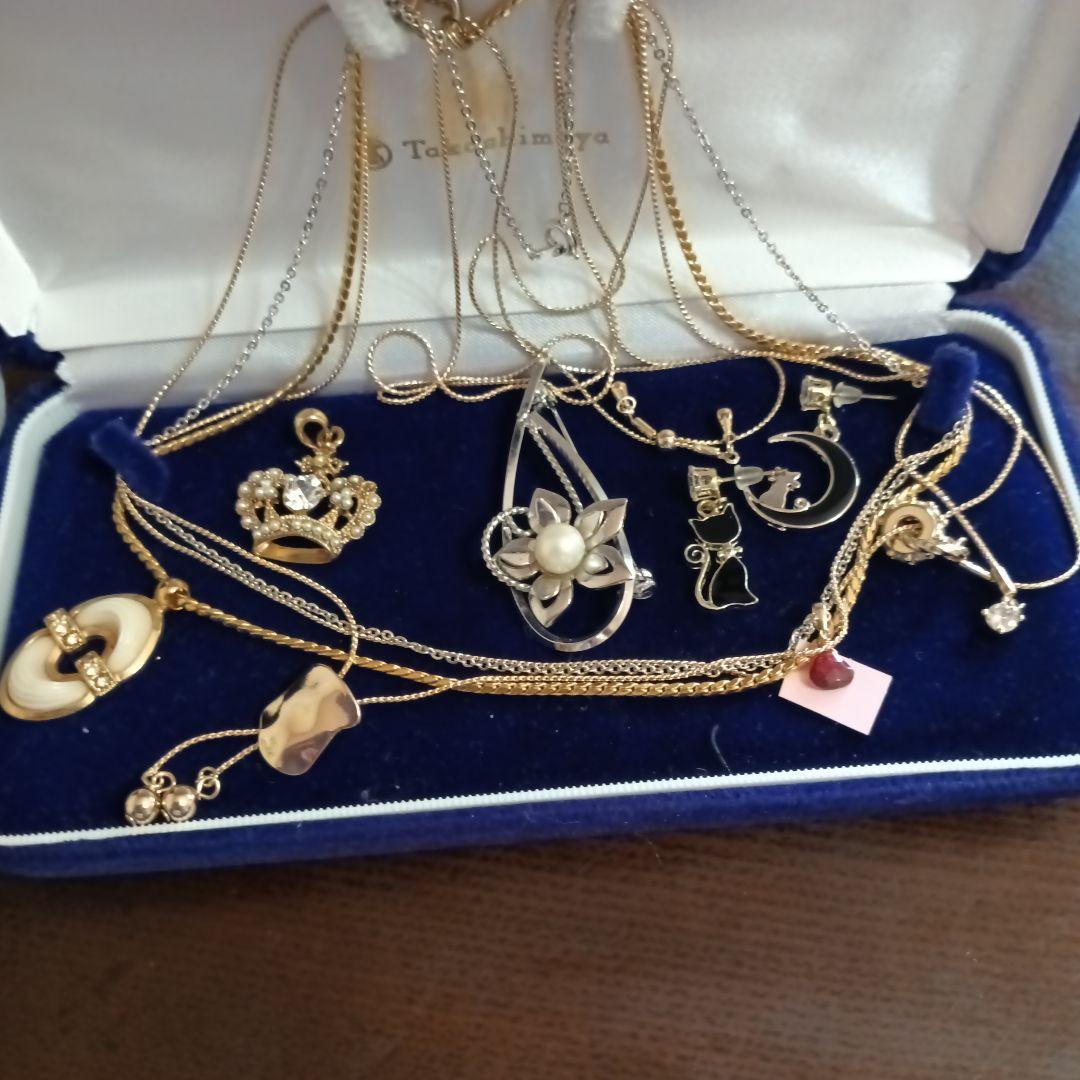 遺品整理アクセサリー纏め K18ガーネットトップ、モアナサイトピアスSilver