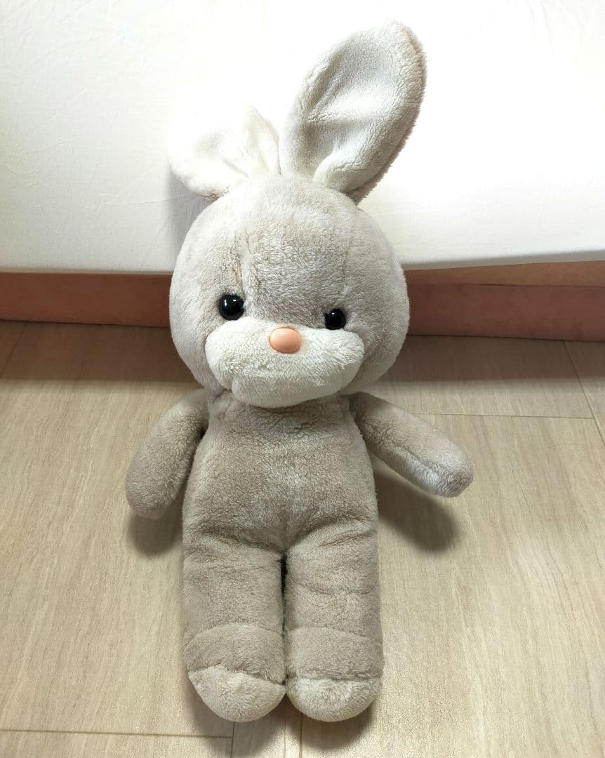 ぬいぐるみ　大　うさぎ　グレー　吉徳　昭和　レトロ　平成