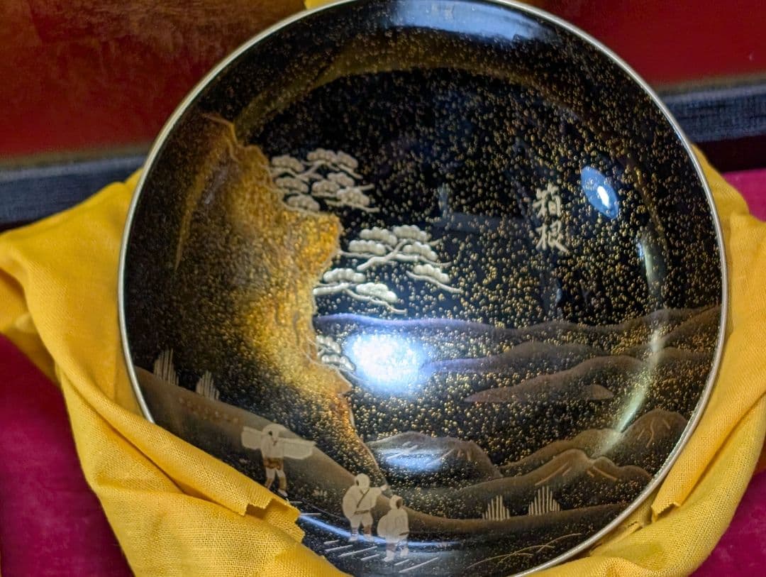 蒔絵お椀5客 東海道五十三次