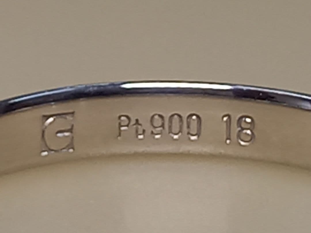 指輪　Pt900　プラチナ　甲丸　リング