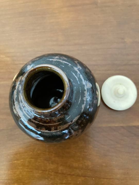 茶入　唐物　早苗丸壺写　大名物木津喜楽作