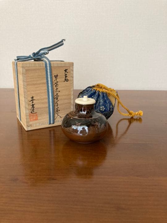 茶入　唐物　早苗丸壺写　大名物木津喜楽作