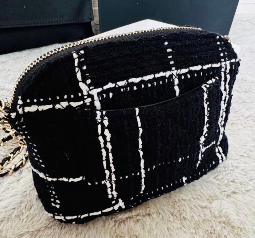 CHANEL ツイードチェックショルダーバッグ　非売品　ノベルティグッズ