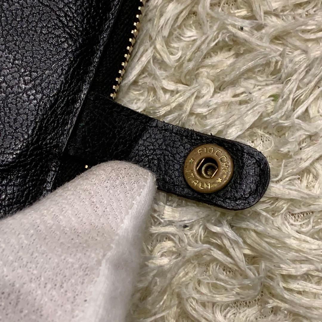 イルビゾンテ 二つ折り財布 手帳型 レザー ブラック ユニセックス