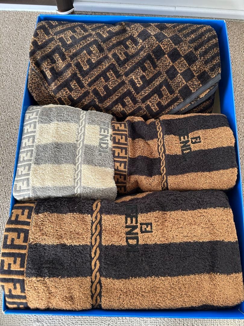 FENDI タオル FENDI タオルセット ブラウン・ブラック