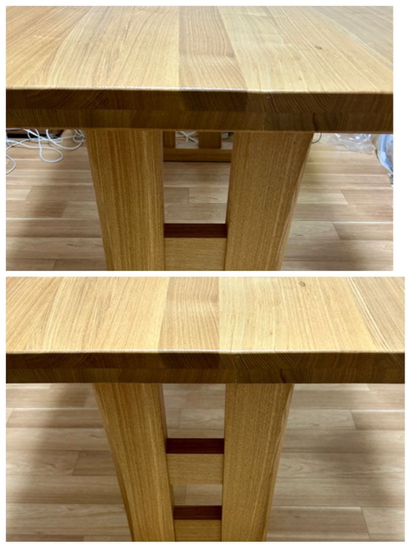 美品 タモ無垢材使用 ダイニングテーブル 福岡直接引取限定