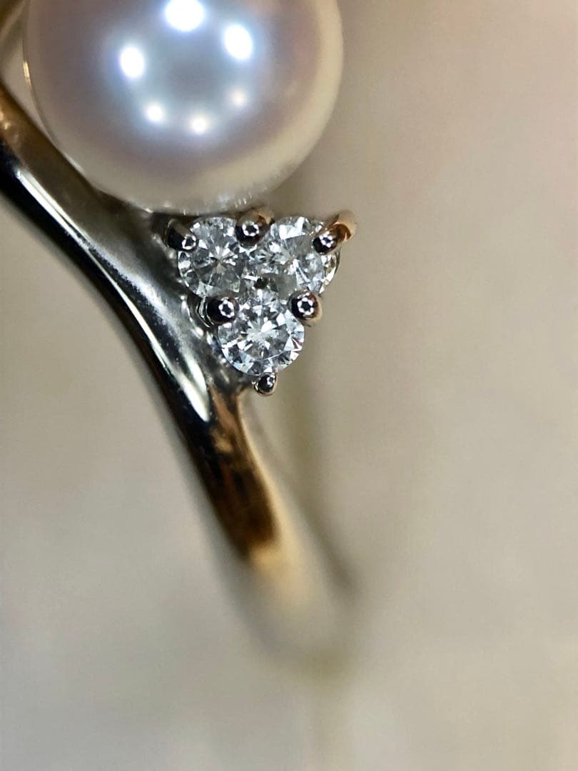 スカラベ アコヤ真珠 指輪 pt900 8号