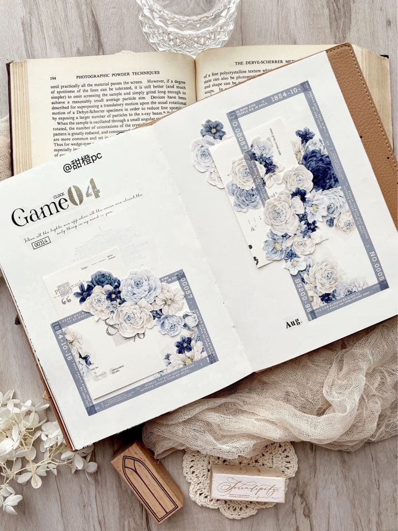 壹洱原创《霜屿花》海外マスキングテープ　マステ 【2163】