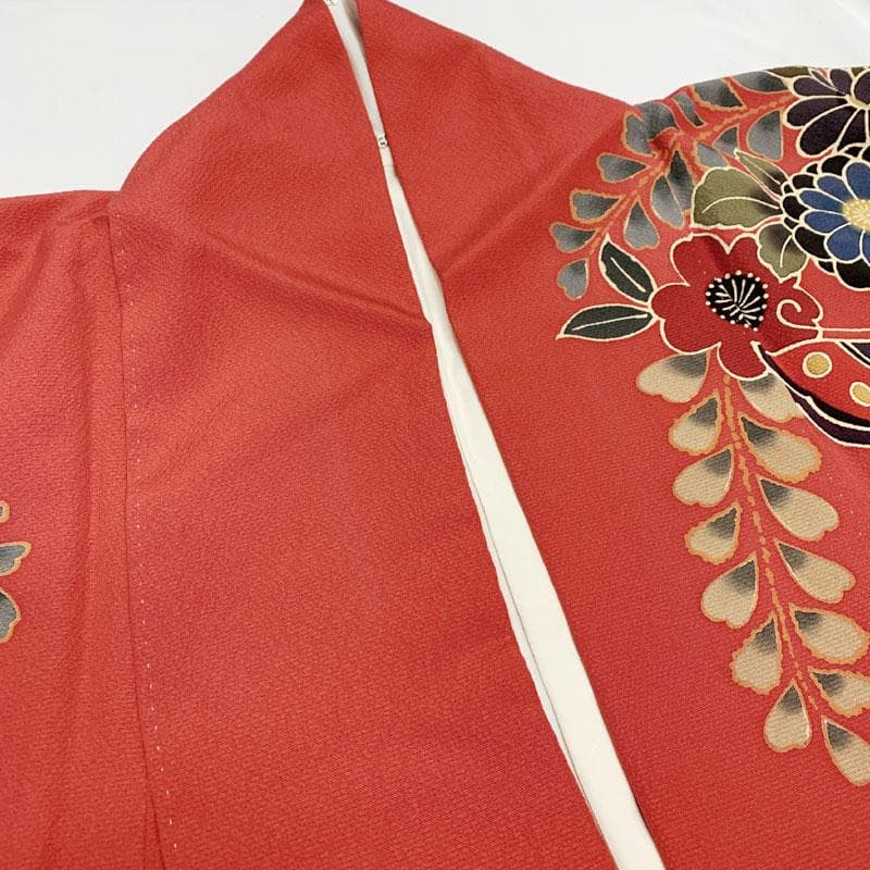 412z2.411y11.小物類☆紅型振袖 宮崎良次 辻が花 京紅型 作家物 赤