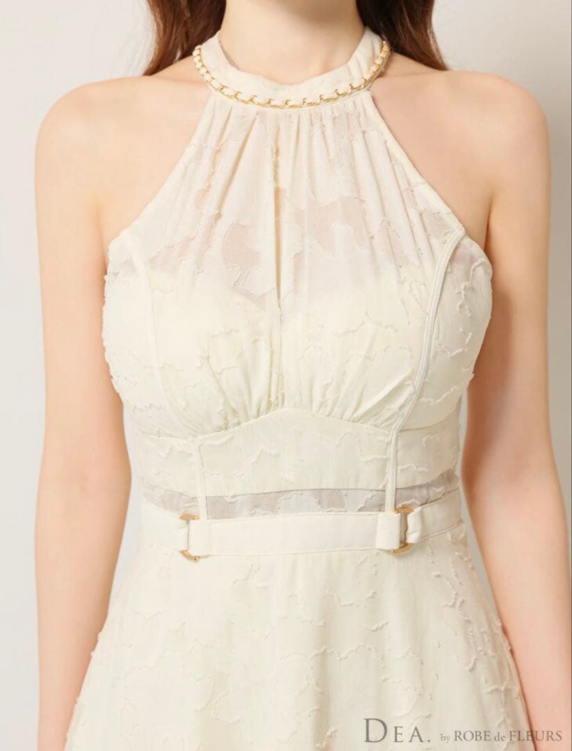 Dea ローブドフルール ロングドレス アイボリー