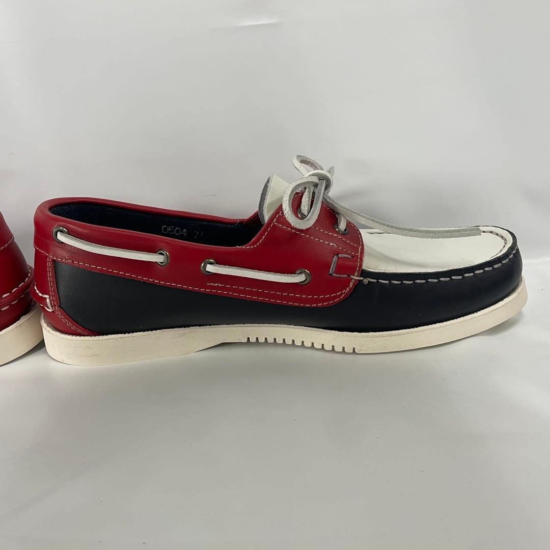 パラブーツ 0504 デッキシューズ トリコロール　レザー