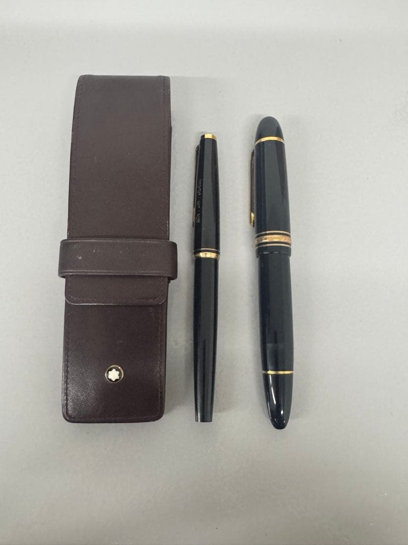 Mont Blanc ペンケース　万年筆2本セット MONTBLANC モンブラン ペンケース 30302 2本差 ブラック U0014311