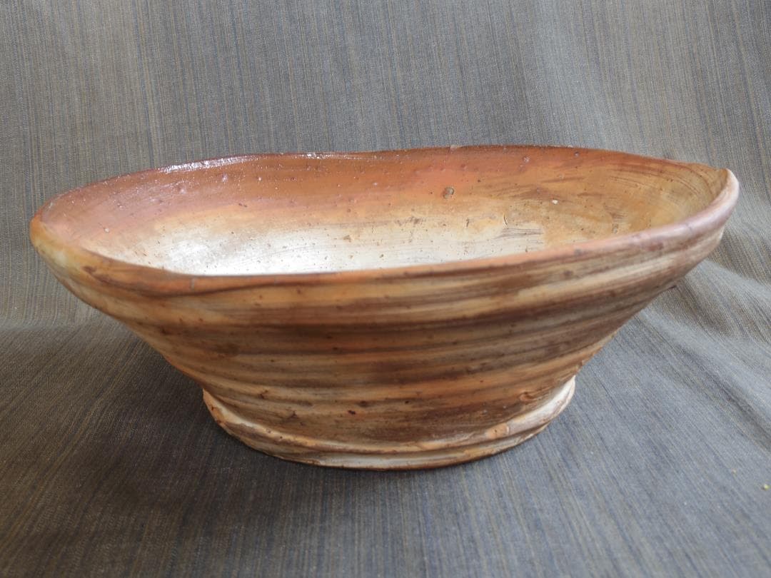 希少作★ジェフ・シャピロ【師：伊勢崎淳】粉引き大鉢《29ｃｍ》