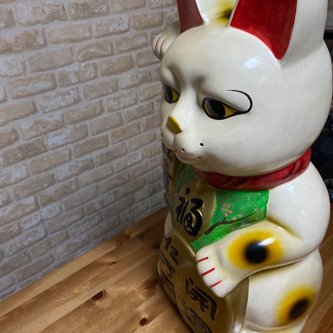 特大 招き猫 縦65cm横34cm幅27cmレトロ アンティーク 希少 - メルカリ