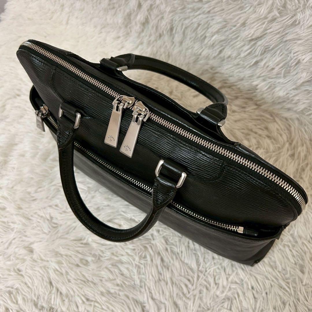 極美品✨アニアリ　ビジネスバッグ　ブリーフケース　レザー　ブラック