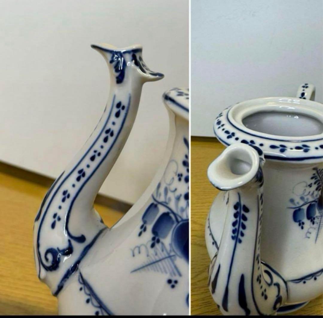 ロシア ヴィンテージ グジェリ焼き ポットとシュガーポット2個セット 現状