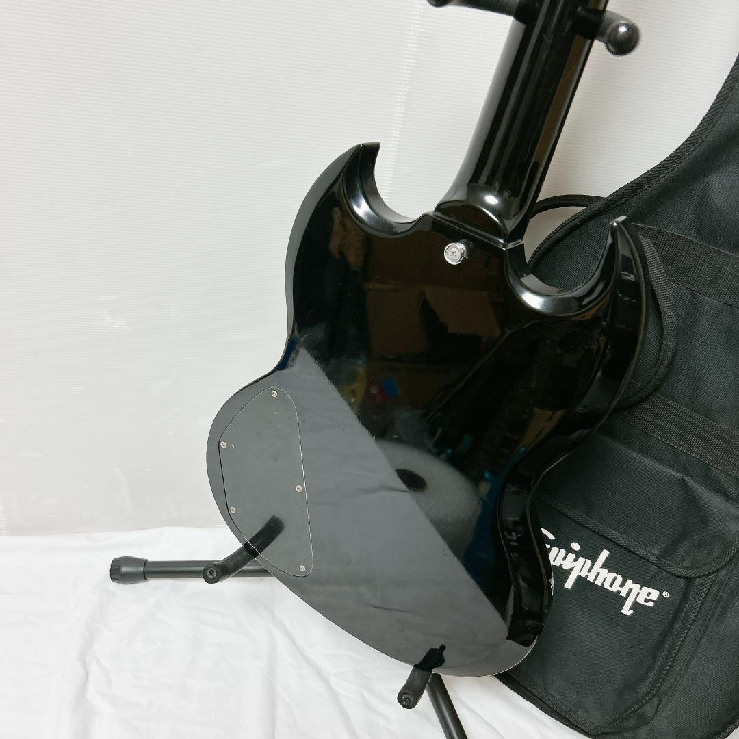 美品 Epiphone エピフォン SG Standard ブラック 黒 ケース 美品