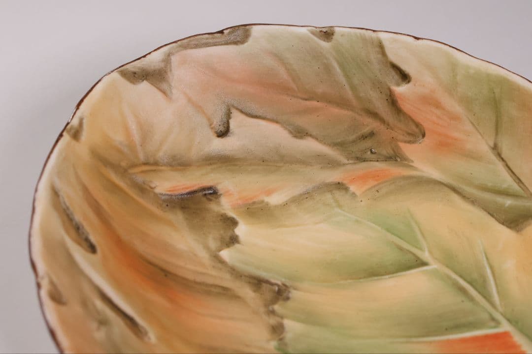 CM308】オールドノリタケ どんぐり 葉 皿 鉢 団栗 ナッツ 明治 陶磁器