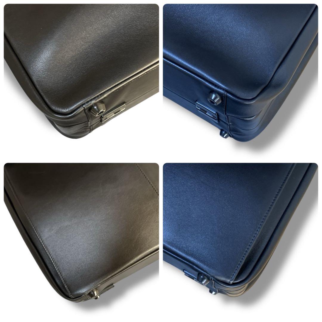 オファーマン 良品 ドイツ製 ソフトレザー アタッシュケース ブラック 袋付き