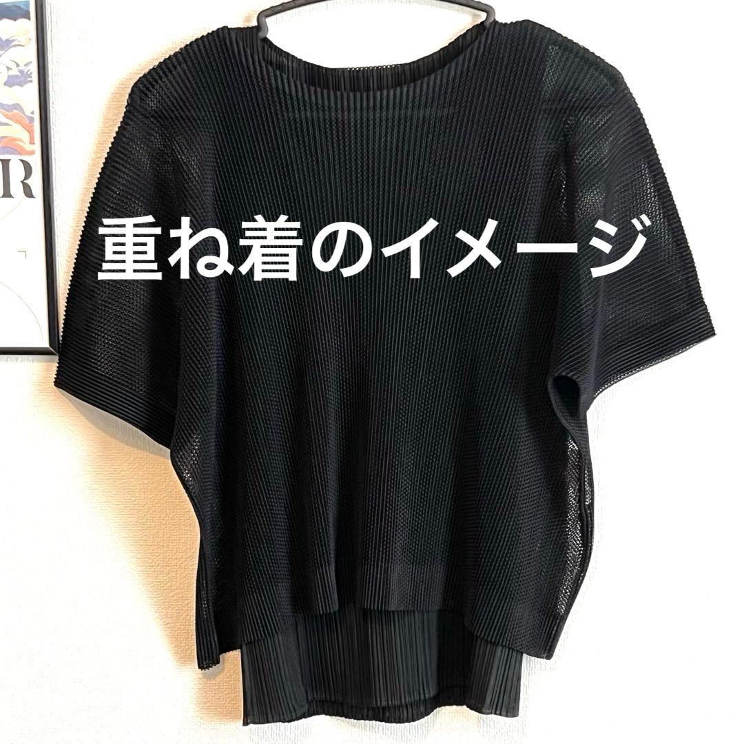 【極美品】プリーツプリーズ ノースリーブ トップス ブラック