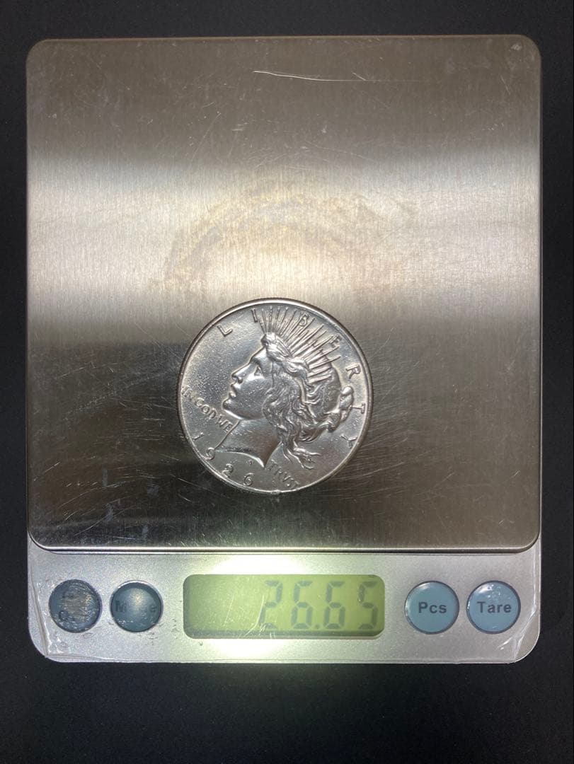 銀貨】1926年 アメリカ ピースダラー 90%シルバー／自由と平和の象徴