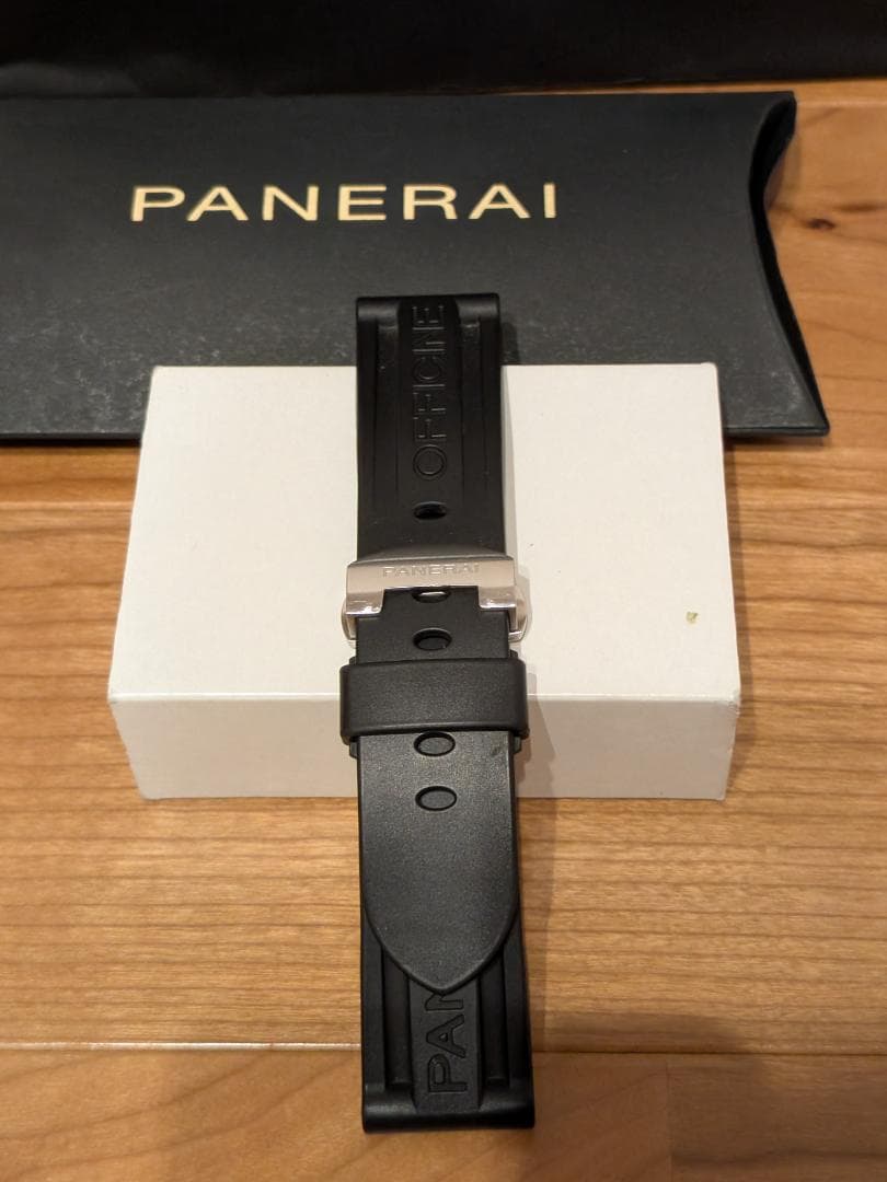 PANERAI 純正Dバックル、純正ブラックラバーベルト