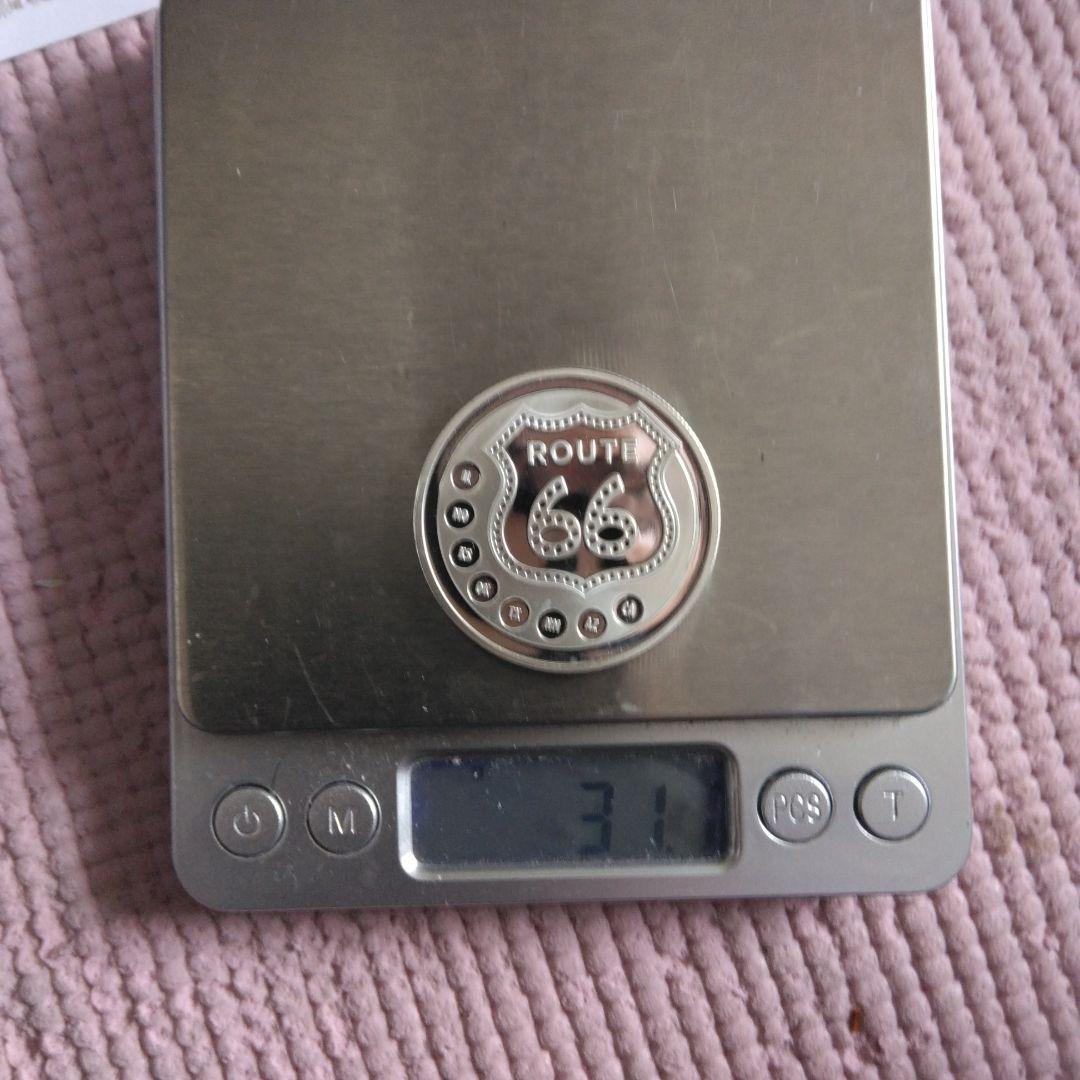 アメリカROUTE66ハイウエイ純銀1オンスメダル