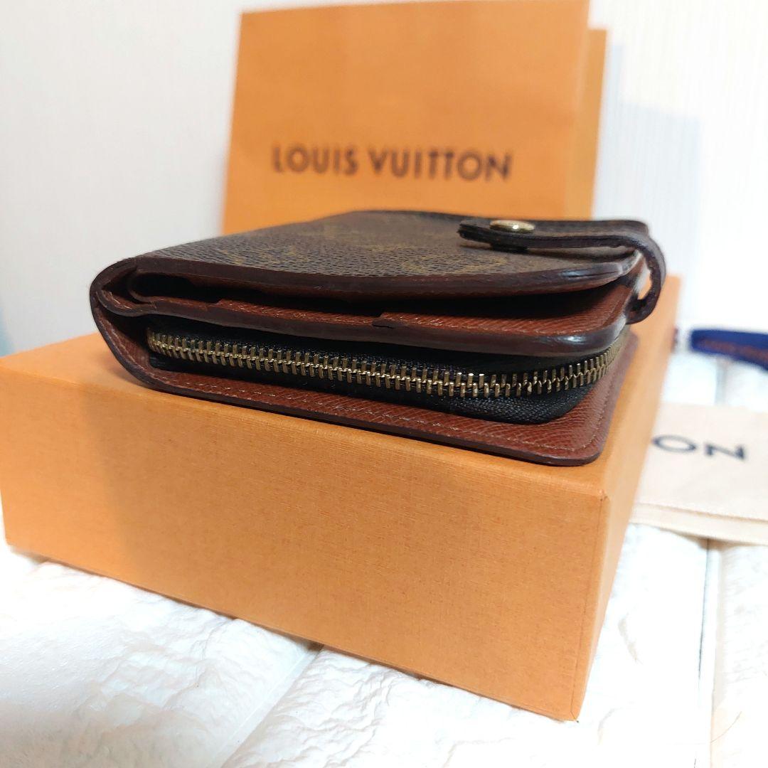 美品 Louis Vuitton ルイヴィトン コンパクトジップ 二つ折財布