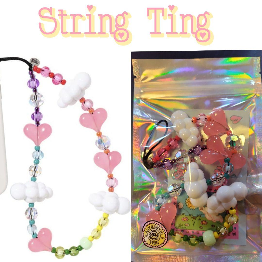 可愛い☆String Ting☆kawaii ピンク ハート 雲