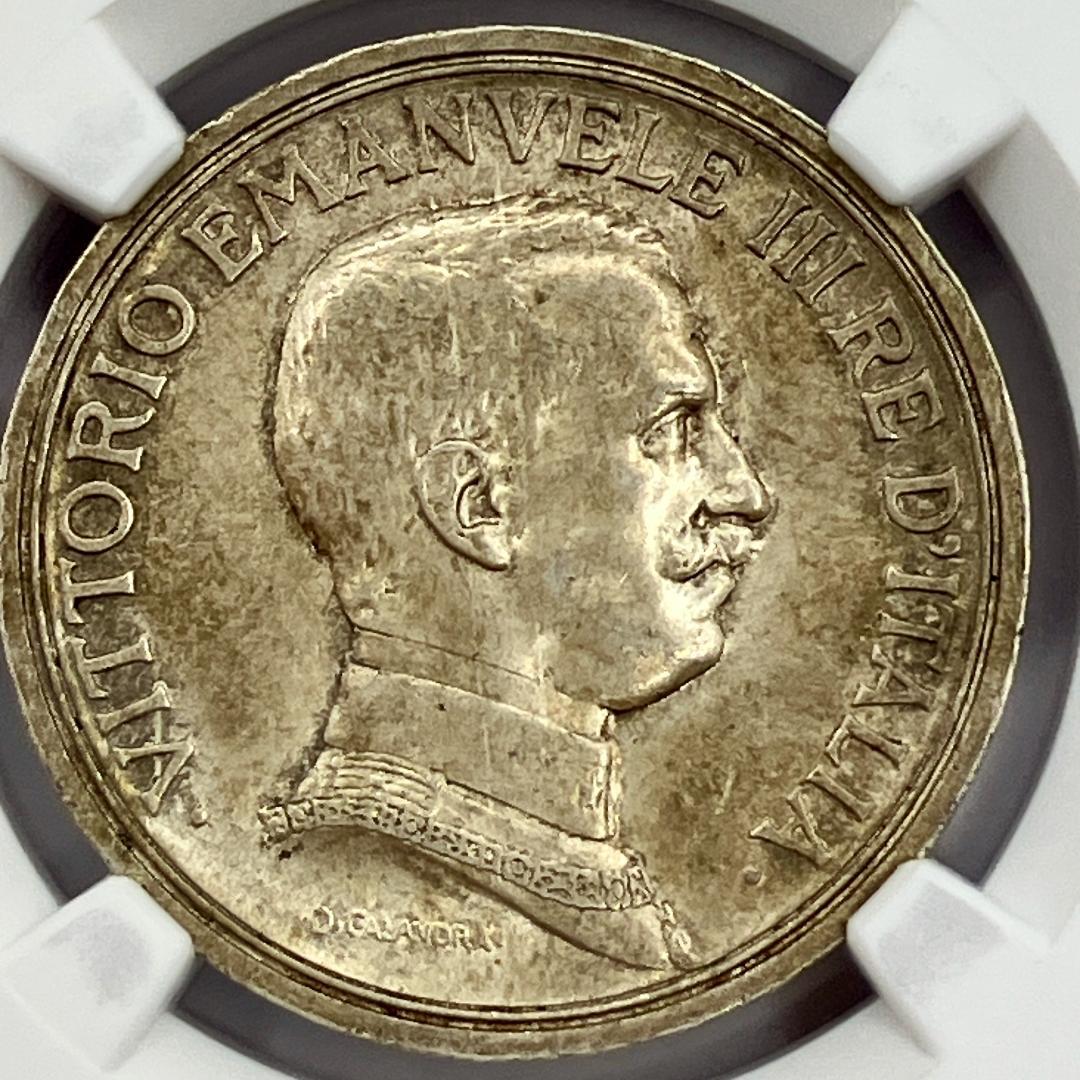 1916 イタリア 2リラ 銀貨 NGC MS63 アンティークコイン - メルカリ