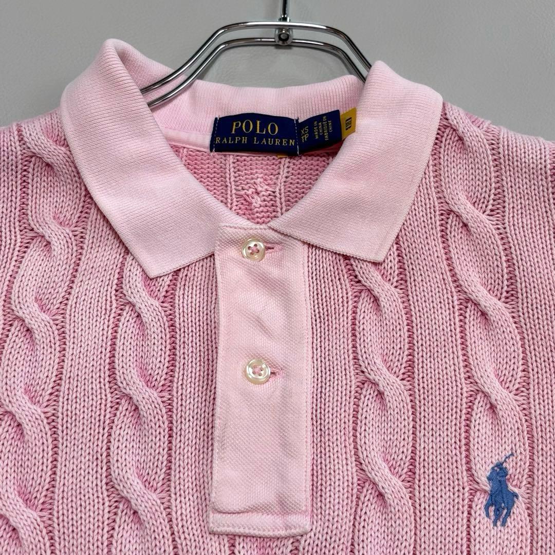 ポロラルフローレン ポロシャツ ケーブルニット XSサイズ 刺繍 QRコード
