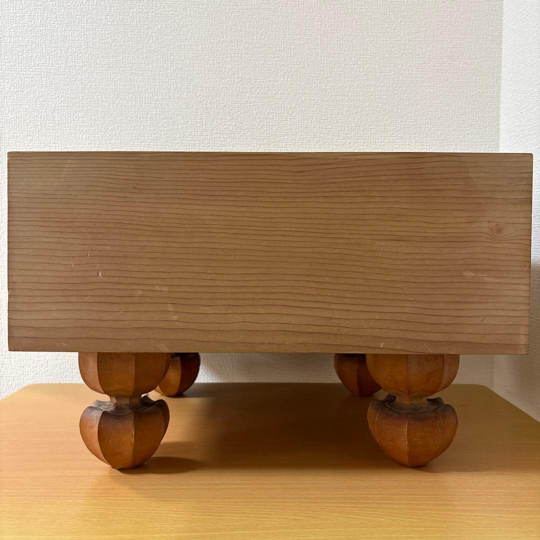囲碁盤 足つき へそ有り 碁石セット 厚み約17.5cm