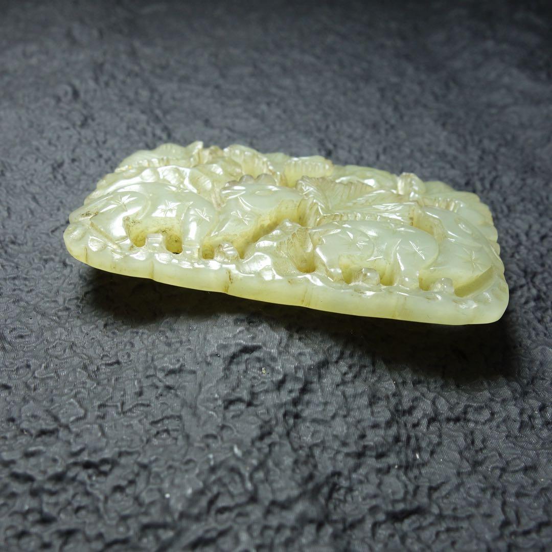 清時代 和田玉 玉牌 中国古美術 古玉 骨董 C1A155 - メルカリ