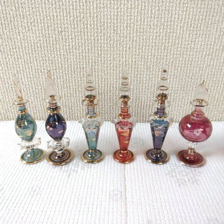 エジプトガラス 香水瓶 香油入れ おまとめ15点セット エジプトガラス