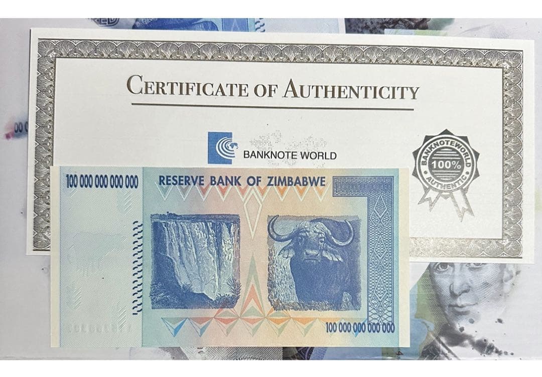 RV償還紙幣】ジンバブエ50兆ドル紙幣1枚