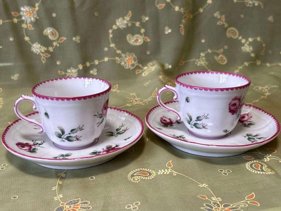 リチャードジノリ 廃盤品 アンティックローズ デミタスカップ&ソーサー