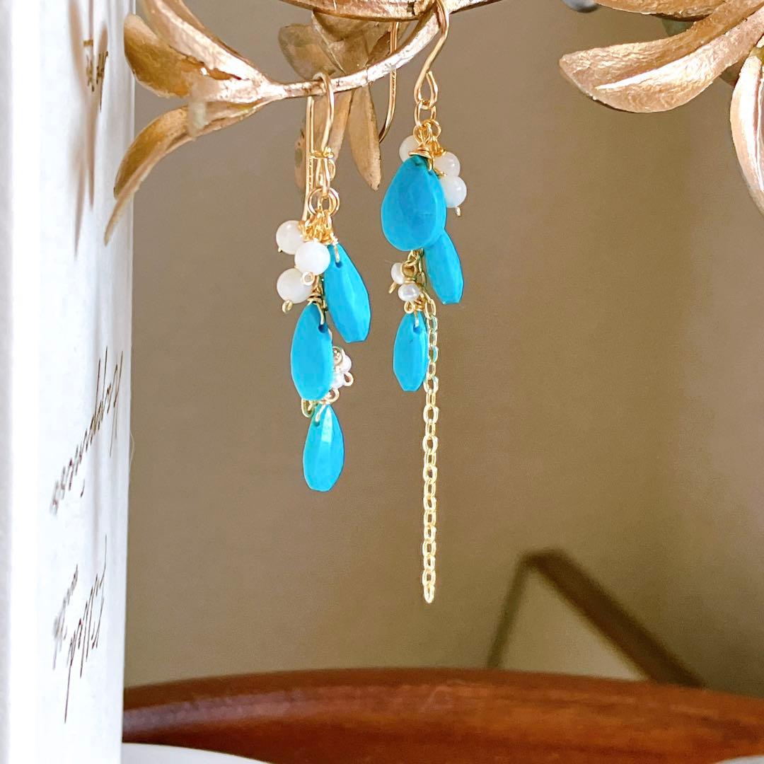 Kaya◆ピーチムーンストーン×淡水パールチャーム✧14kgf