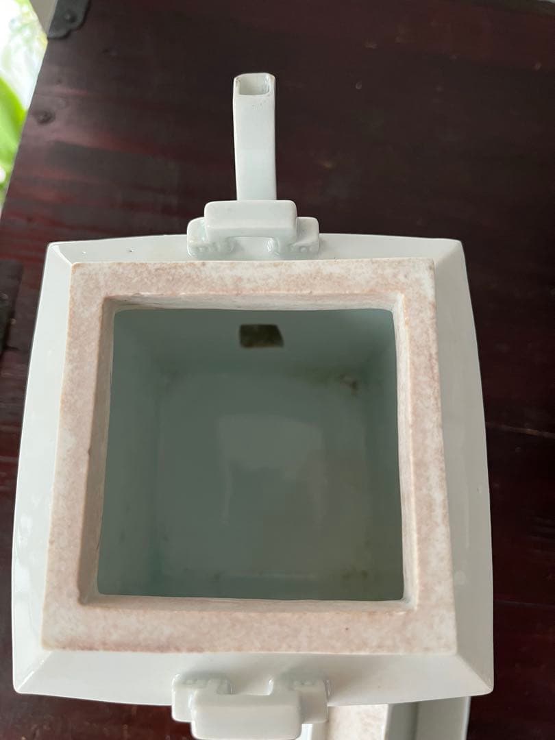 古出石 出石焼 白磁水注 盈進社 明治 東山焼 王地山