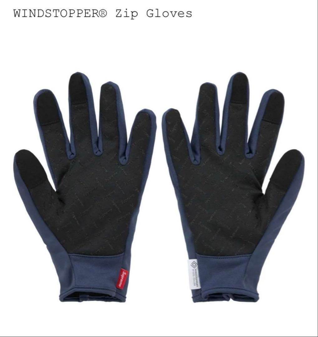 小物 Supreme WINDSTOPPER Zip Gloves \"Navy\"