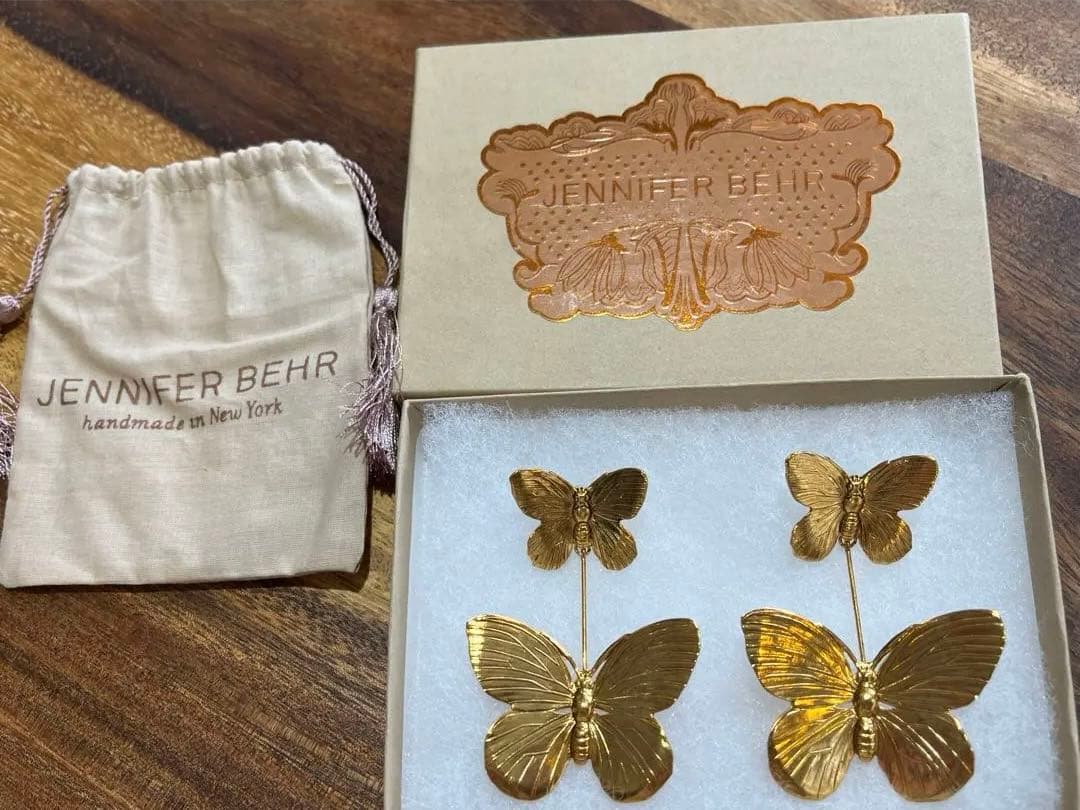 JENNIFER BEHR】バタフライピアス　ジェニファー・ベア