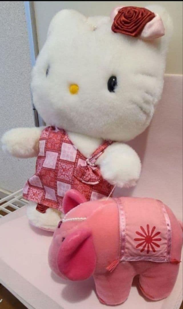 激レア！ハローキティ＆象さん　ぬいぐるみ☆オリエンタルキティ 2001年　超美品