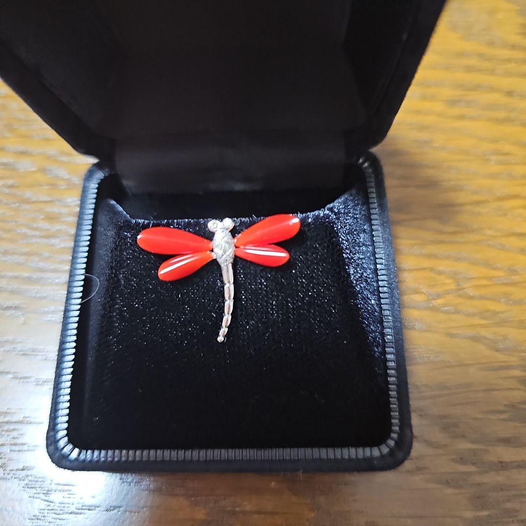 血赤珊瑚　高知　天然ダイヤ　ブローチ 高知県産血赤珊瑚 銀製『海龍王』ブローチ・ペンダント| 東京書芸館