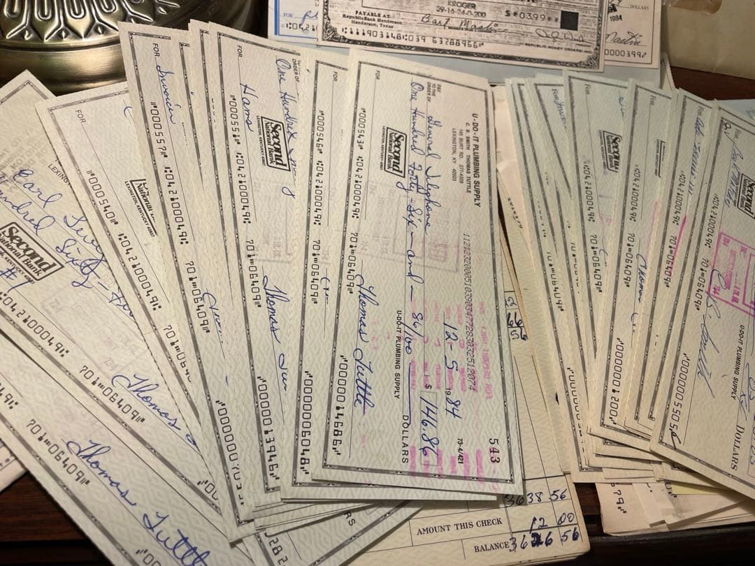 専用ページです 海外　ヴィンテージ　銀行小切手　詰め合わせ　約30点✖️3