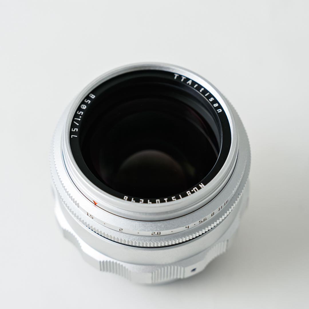 美品 TTArtisan 75mm F1.5 シルバー M42 グルグルボケ