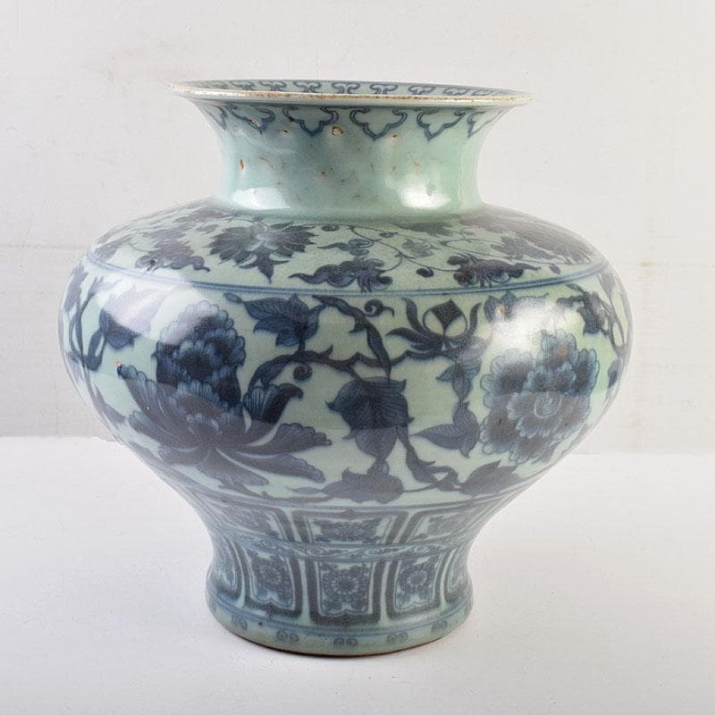 中国 青花 花弁文瓶 壺 C 8946A